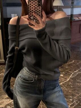 off shoulder sweater